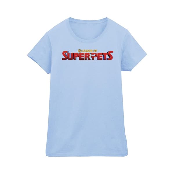 DC Comics Womens/Ladies DC Comics DC League Of Super-Pets Movie Logo Cotton T-Shirt