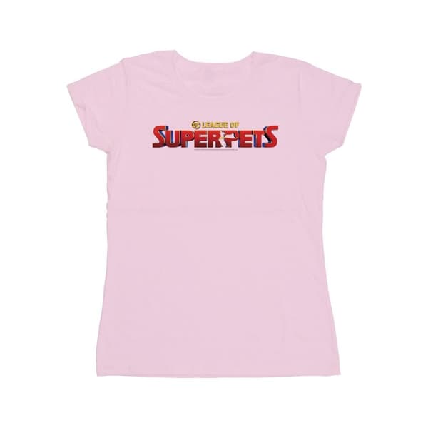 DC Comics Womens/Ladies DC Comics DC League Of Super-Pets Movie Logo Cotton T-Shirt