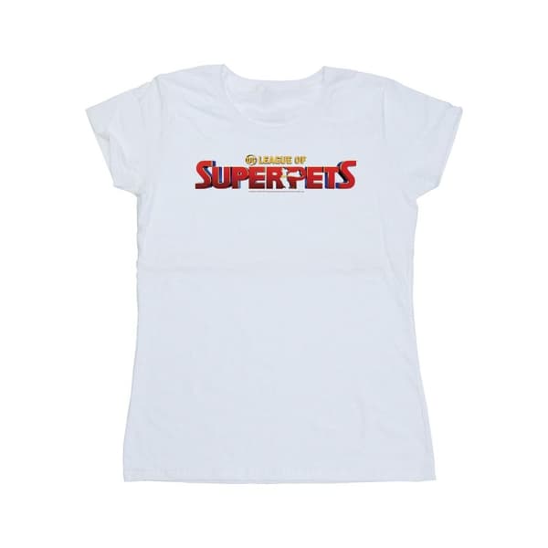 DC Comics Womens/Ladies DC Comics DC League Of Super-Pets Movie Logo Cotton T-Shirt
