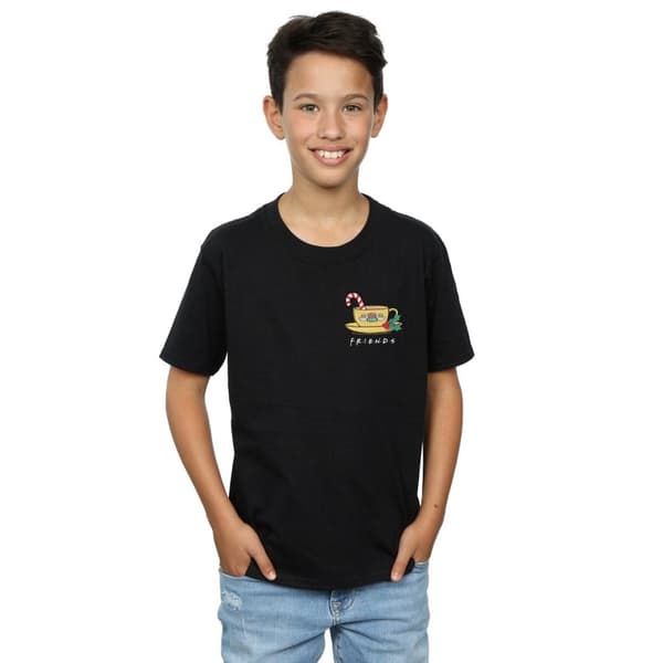 Friends T-shirt med brösttryck och kaffemugg för pojkar