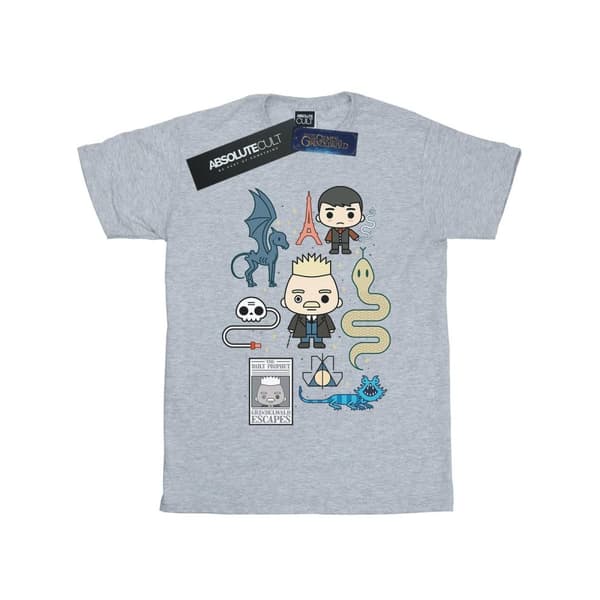 Fantastic Beasts Girls Chibi Grindelwald Cotton T-Shirt
