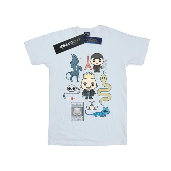 Fantastic Beasts Girls Chibi Grindelwald Cotton T-Shirt