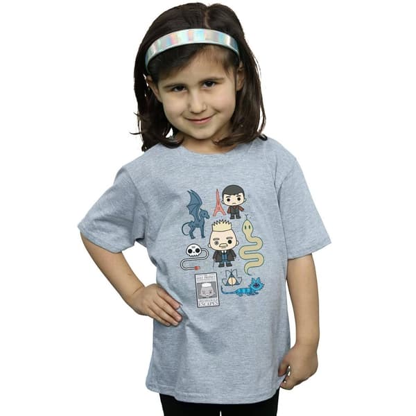 Fantastic Beasts Girls Chibi Grindelwald Cotton T-Shirt
