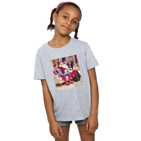 Friends Girls Couch Santa Cotton T-Shirt