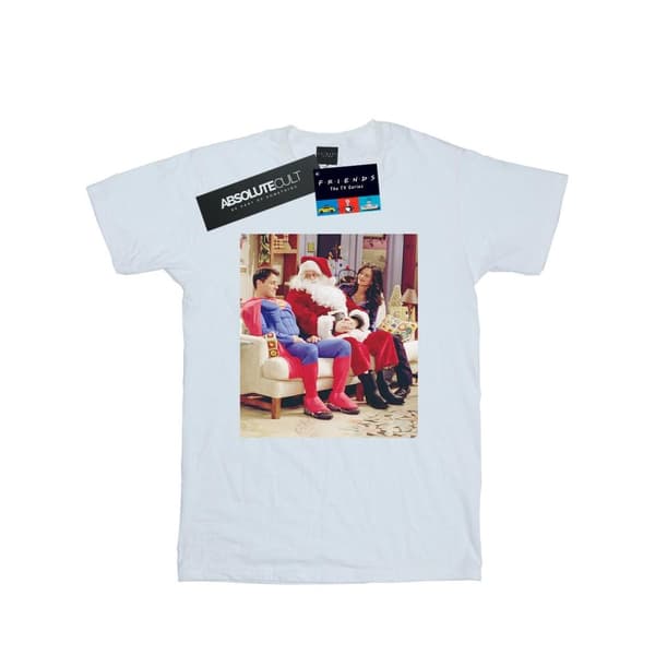 Friends Girls Couch Santa Cotton T-Shirt