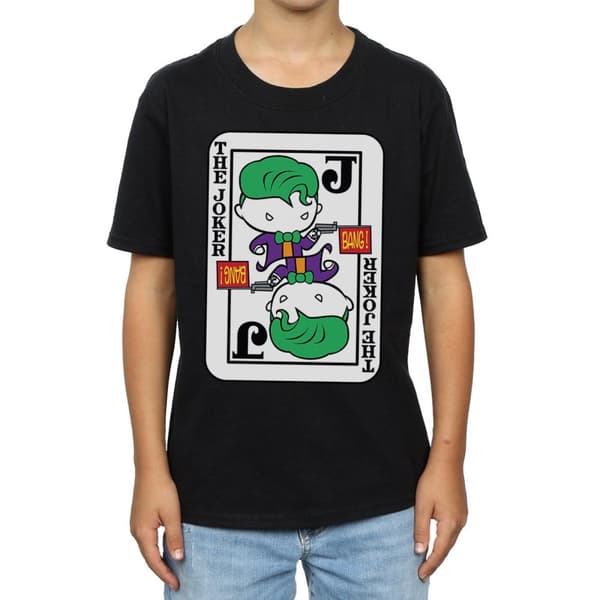 DC Comics Pojkar - Chibi Joker - T-shirt med spelkort