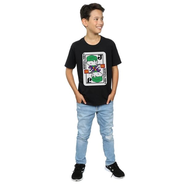 DC Comics Pojkar - Chibi Joker - T-shirt med spelkort