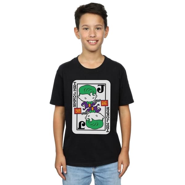 DC Comics Pojkar - Chibi Joker - T-shirt med spelkort