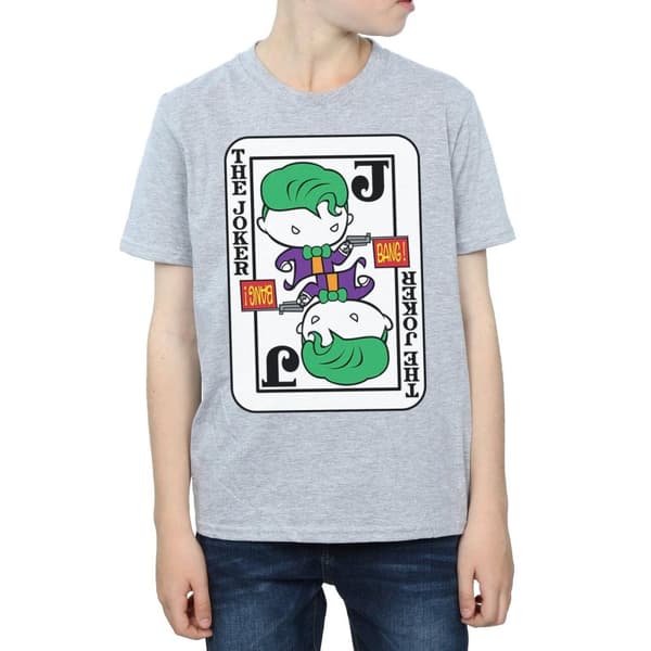 DC Comics Pojkar - Chibi Joker - T-shirt med spelkort
