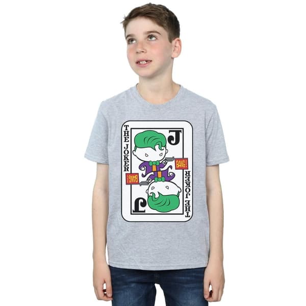 DC Comics Pojkar - Chibi Joker - T-shirt med spelkort
