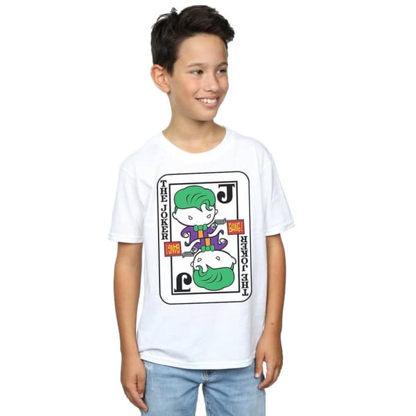 DC Comics Pojkar - Chibi Joker - T-shirt med spelkort