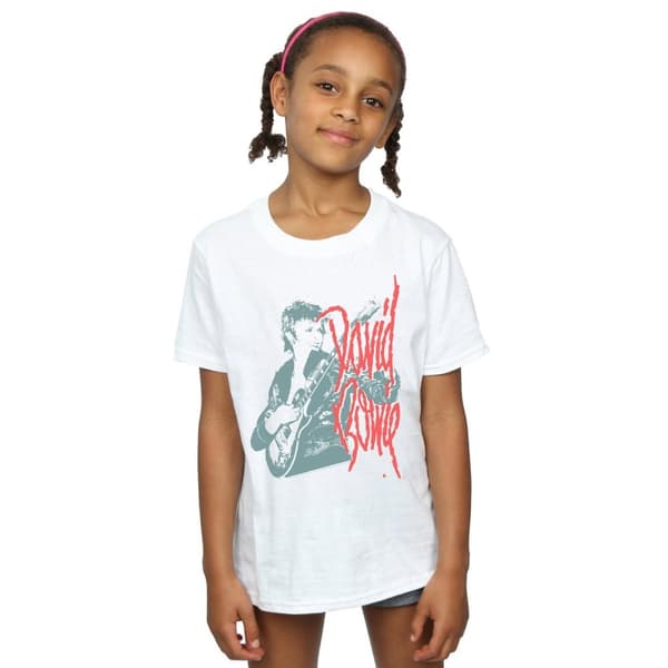 David Bowie Mono gitarr t-shirt i bomull för flickor