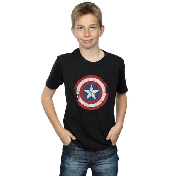 Marvel Pojkar - Captain America Civil War - T-shirt med sköld och tryck