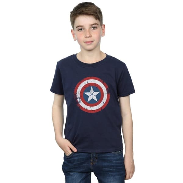 Marvel Boys Captain America Civil War Distressed Shield T-Shirt