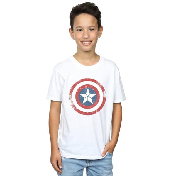 Marvel Boys Captain America Civil War Distressed Shield T-Shirt