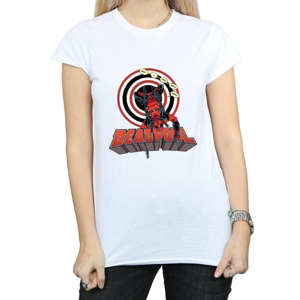 Marvel Womens/Ladies Deadpool Upside Down Cotton T-Shirt