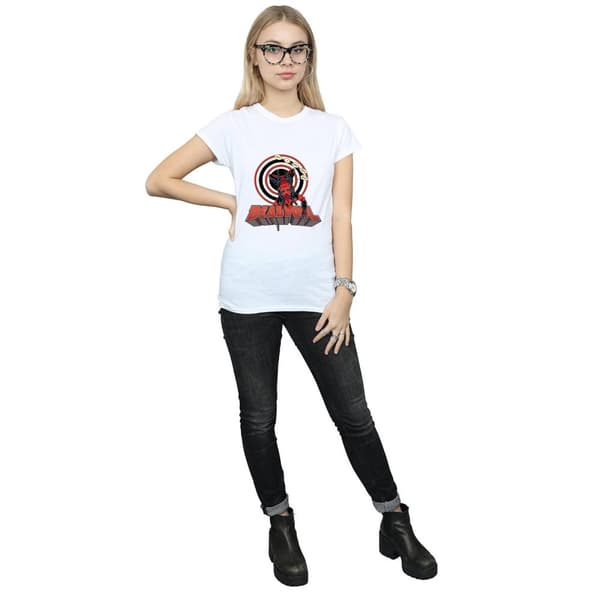 Marvel Womens/Ladies Deadpool Upside Down Cotton T-Shirt