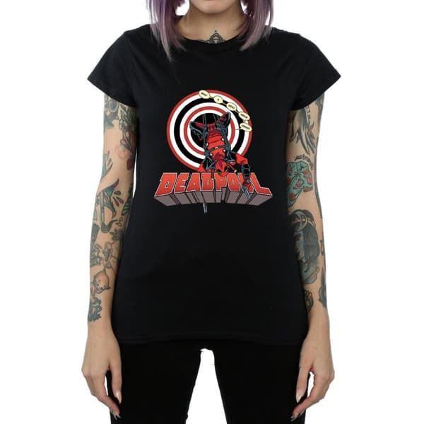 Marvel Womens/Ladies Deadpool Upside Down Cotton T-Shirt