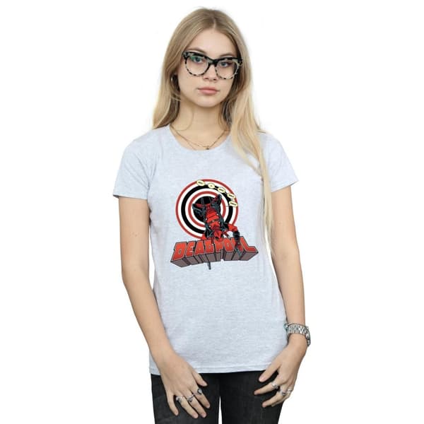 Marvel Dam/Tjej Deadpool Upside Down - T-shirt i bomull