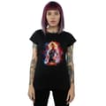Miniatyrbild 2 av 3: Marvel T-shirt i bomull med Captain Marvel-affisch för damer/kvinnor
