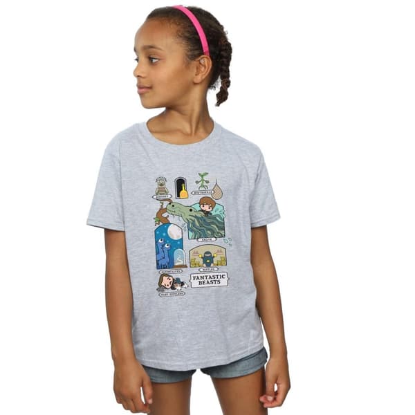 Fantastic Beasts Girls Chibi Newt Cotton T-Shirt