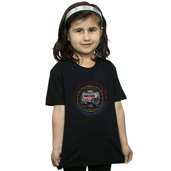 Marvel T-shirt i bomull för flickor - Captain Marvel Pager