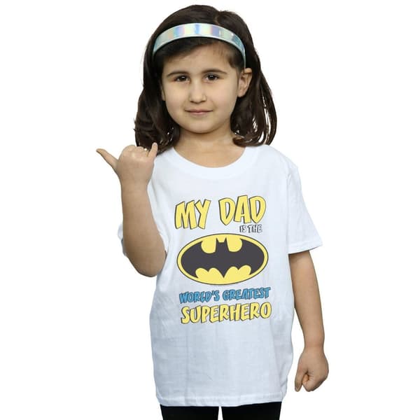 DC Comics Batman - T-shirt i bomull för flickor Världens största superhjälte