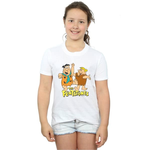 The Flintstones Fred And Barney T-shirt i bomull för flickor