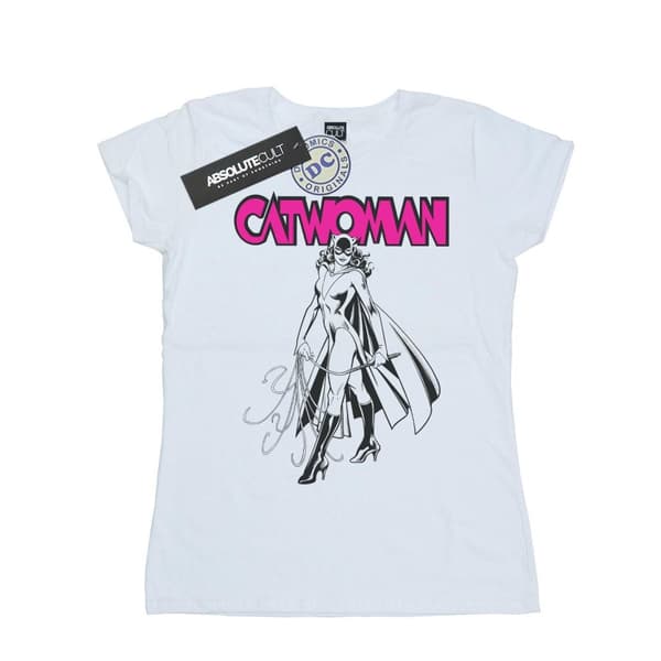 DC Comics Womens/Ladies Catwoman Whip Cotton T-Shirt