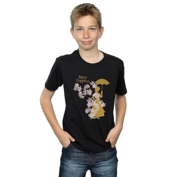 Disney Mary Poppins t-shirt med blommig silhuett för pojkar