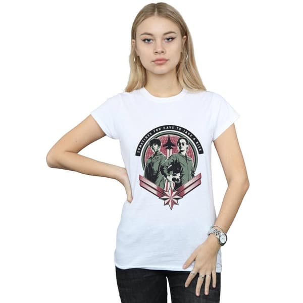 Marvel Womens/Ladies Captain Marvel Take A Risk Cotton T-Shirt