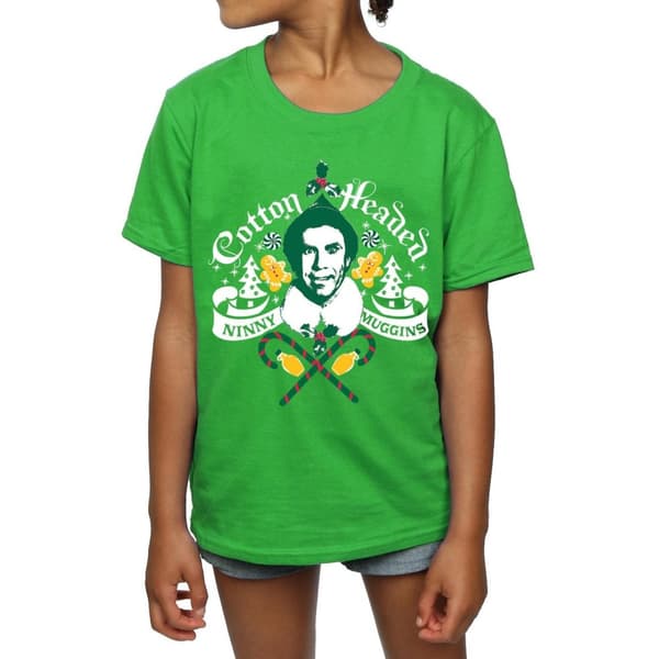 Elf Girls Cotton Headed Ninny Muggins Cotton T-Shirt
