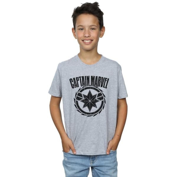 Marvel Boys Captain Marvel Blade Emblem T-Shirt