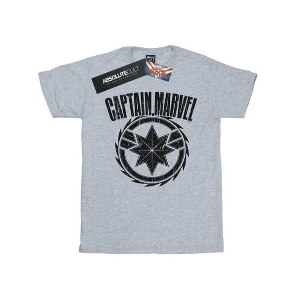 Marvel Boys Captain Marvel Blade Emblem T-Shirt