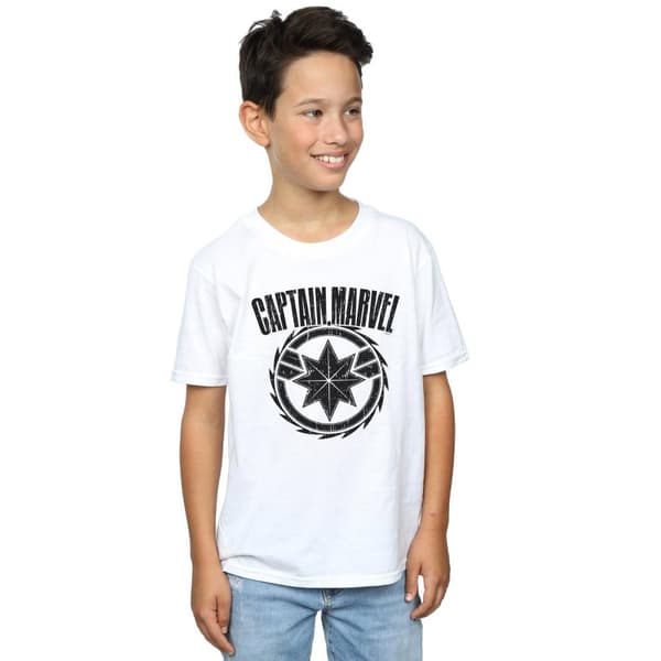 Marvel T-shirt med blademblem från Captain Marvel för pojkar