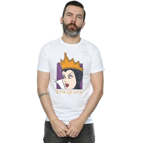 Disney Mens Evil Queen Cropped Head T-Shirt