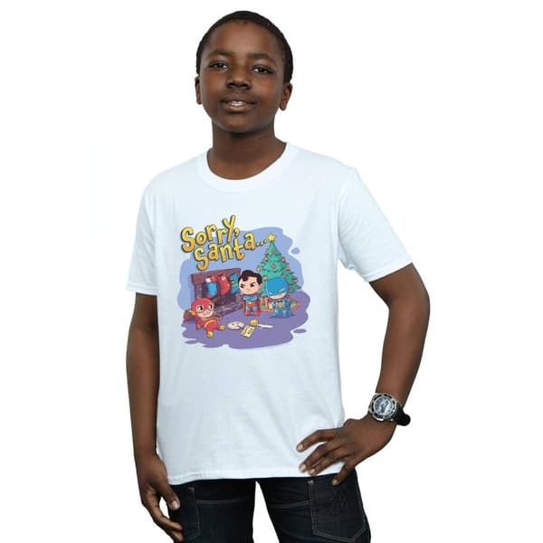 DC Comics Boys Super Friends Sorry Santa T-Shirt