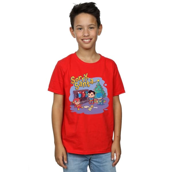 DC Comics Boys Super Friends Sorry Santa T-Shirt
