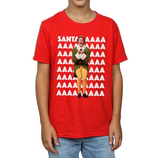 Elf Buddy Santa Scream T-shirt för pojkar