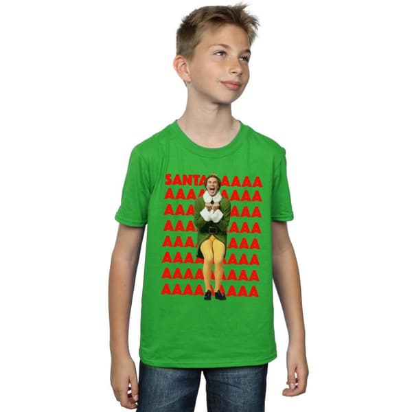 Elf Buddy Santa Scream T-shirt för pojkar