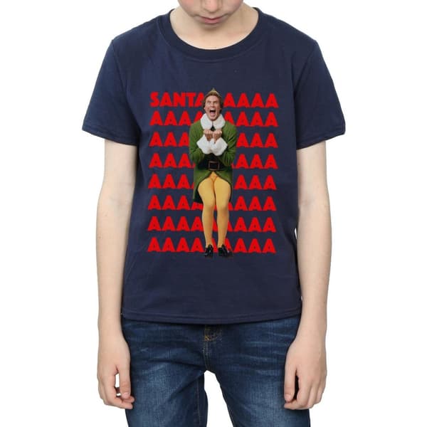 Elf Buddy Santa Scream T-shirt för pojkar