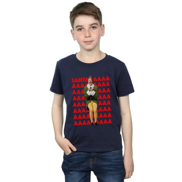 Elf Buddy Santa Scream T-shirt för pojkar