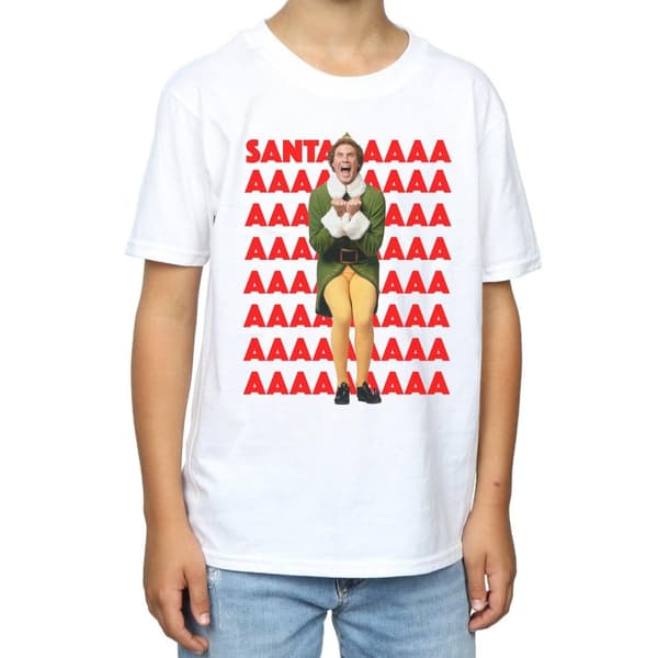 Elf Buddy Santa Scream T-shirt för pojkar