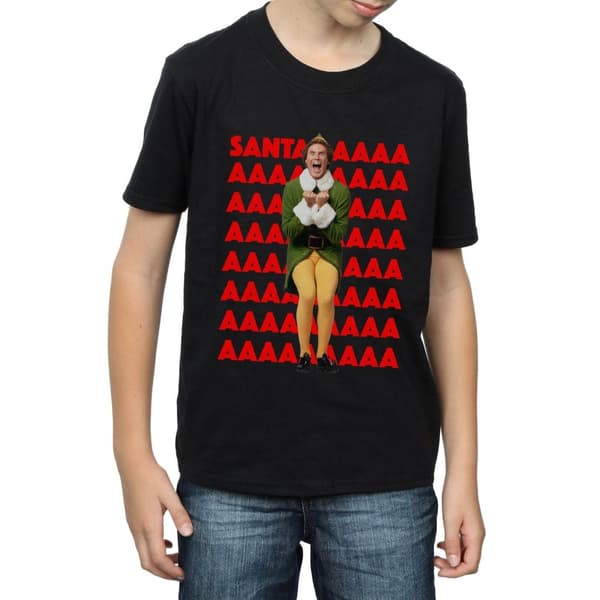 Elf Buddy Santa Scream T-shirt för pojkar