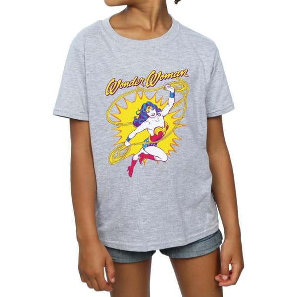 DC Comics Wonder Woman Leap T-shirt i bomull för flickor