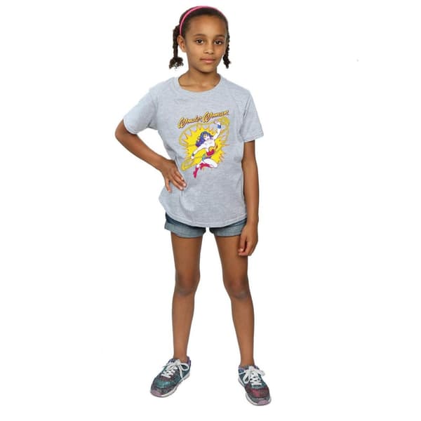 DC Comics Wonder Woman Leap T-shirt i bomull för flickor