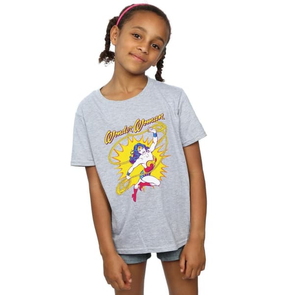 DC Comics Wonder Woman Leap T-shirt i bomull för flickor