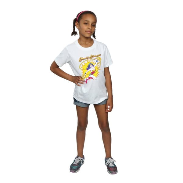 DC Comics Wonder Woman Leap T-shirt i bomull för flickor