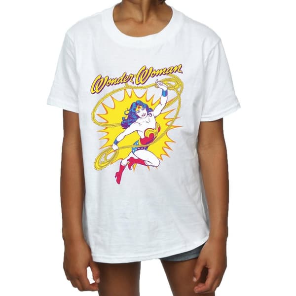 DC Comics Wonder Woman Leap T-shirt i bomull för flickor