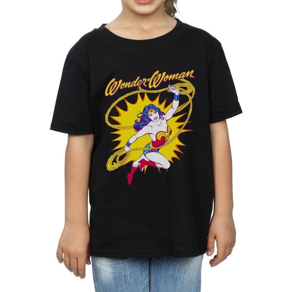 DC Comics Wonder Woman Leap T-shirt i bomull för flickor